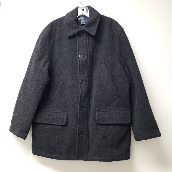 Polo By Ralph Laurent Mens Coat Wool Blend Pockets - Picture 1 of 8